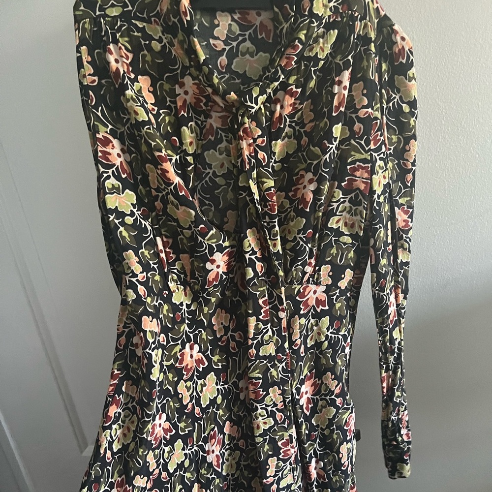 Zara mini dress with tie at neck